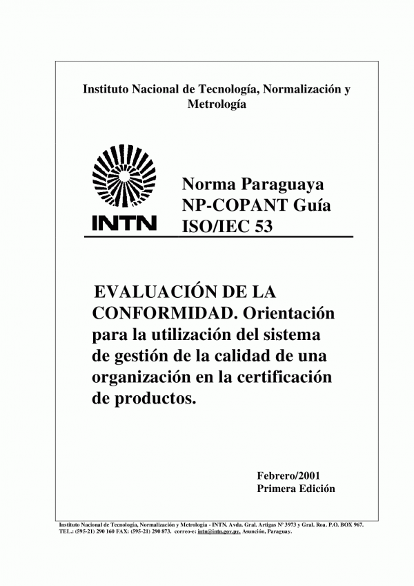 NP-COPANT Guía ISO/IEC 53